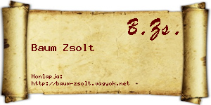 Baum Zsolt névjegykártya